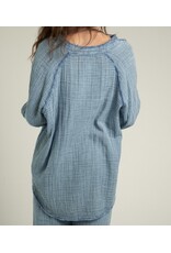 Encreme Chambray Long Slv Crinkled Shirt