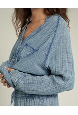 Encreme Chambray Long Slv Crinkled Shirt