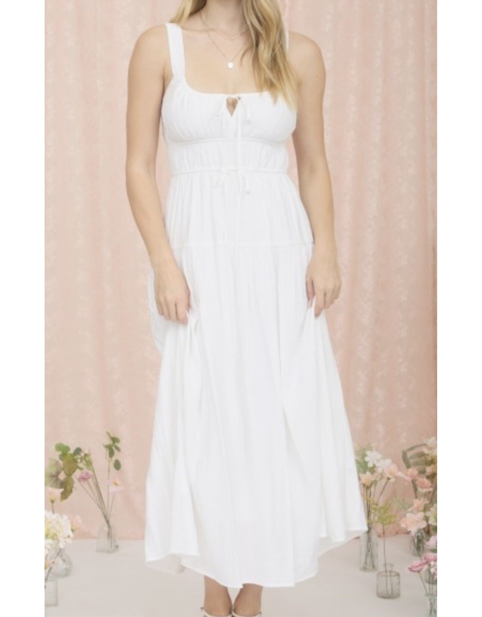 Scalloped Tie Strap Dress