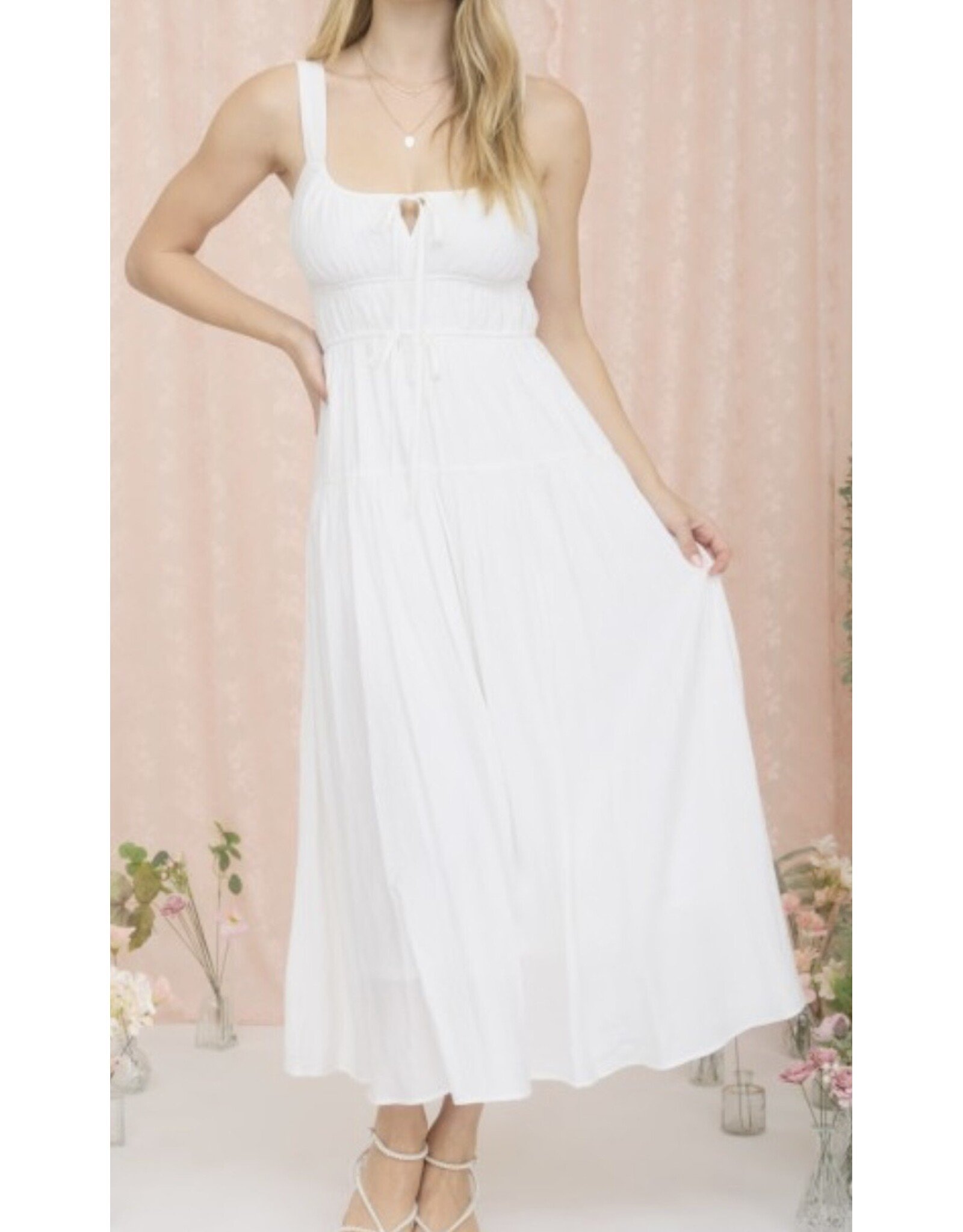 Scalloped Tie Strap Dress