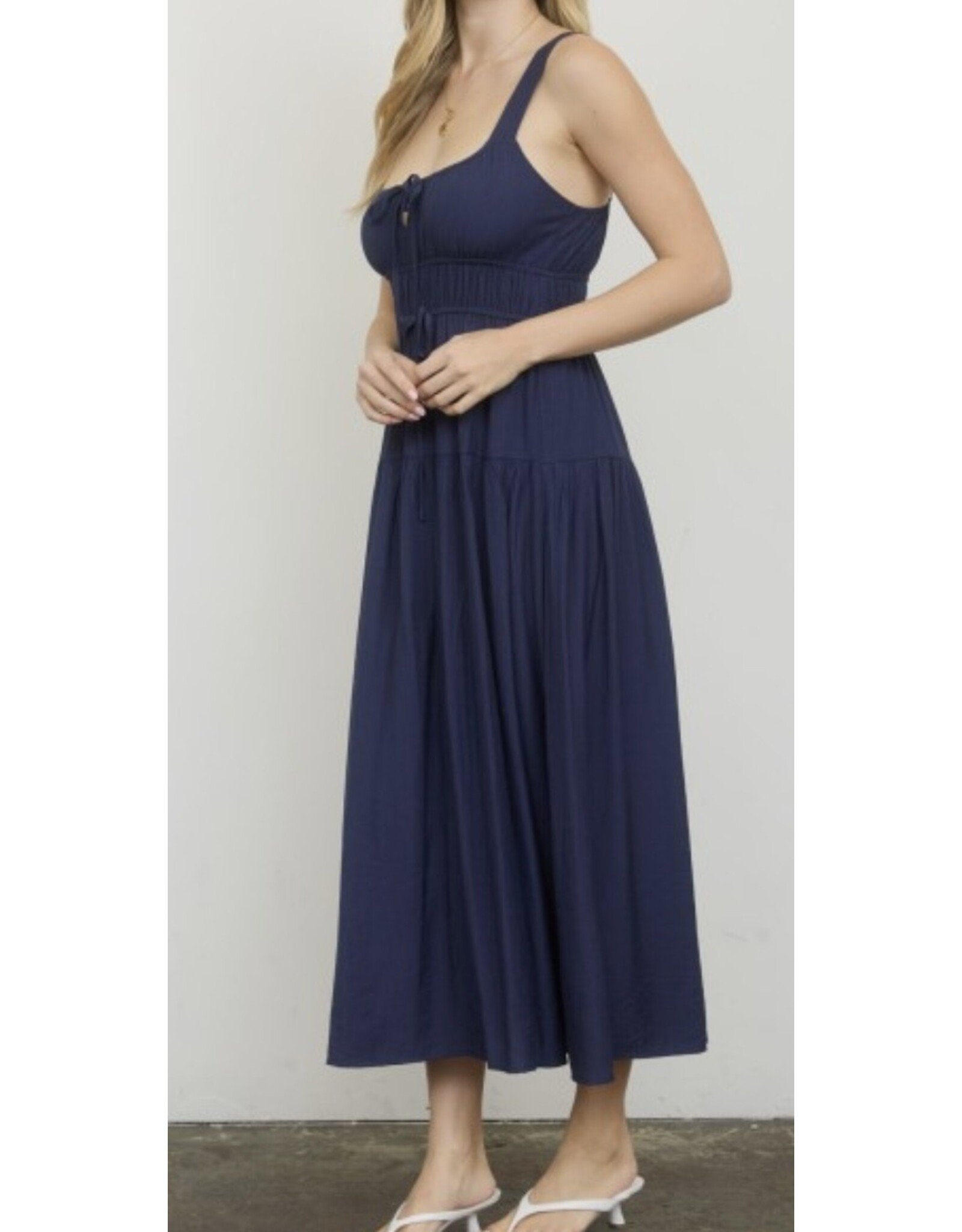 Scalloped Tie Strap Dress