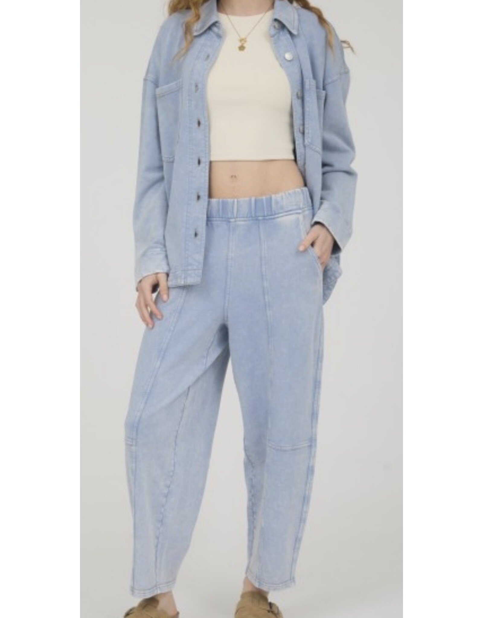 Acid Wash Knit Joggers