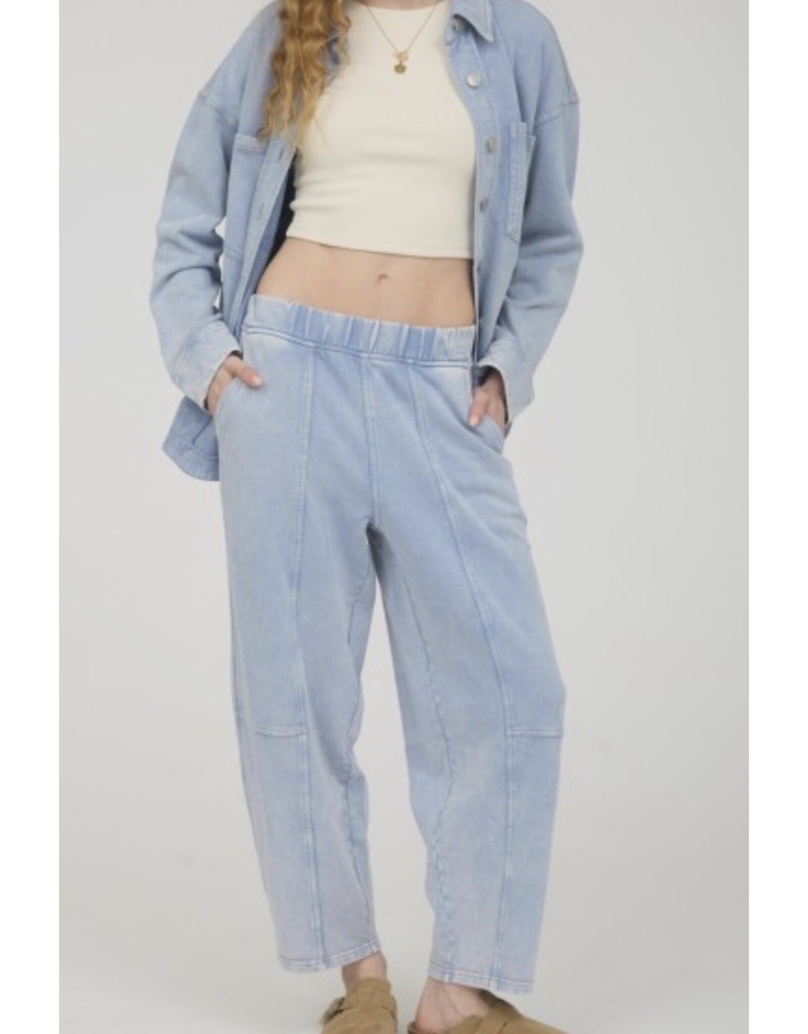 Acid Wash Knit Joggers