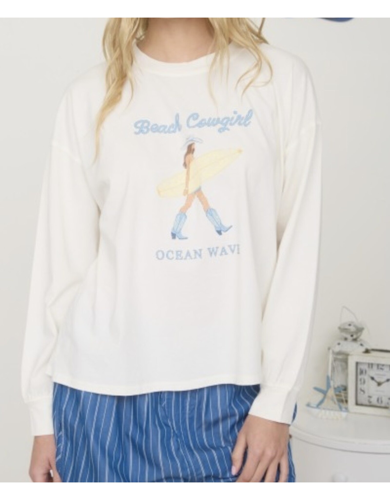 Beach Cowgirl Long Slv Top