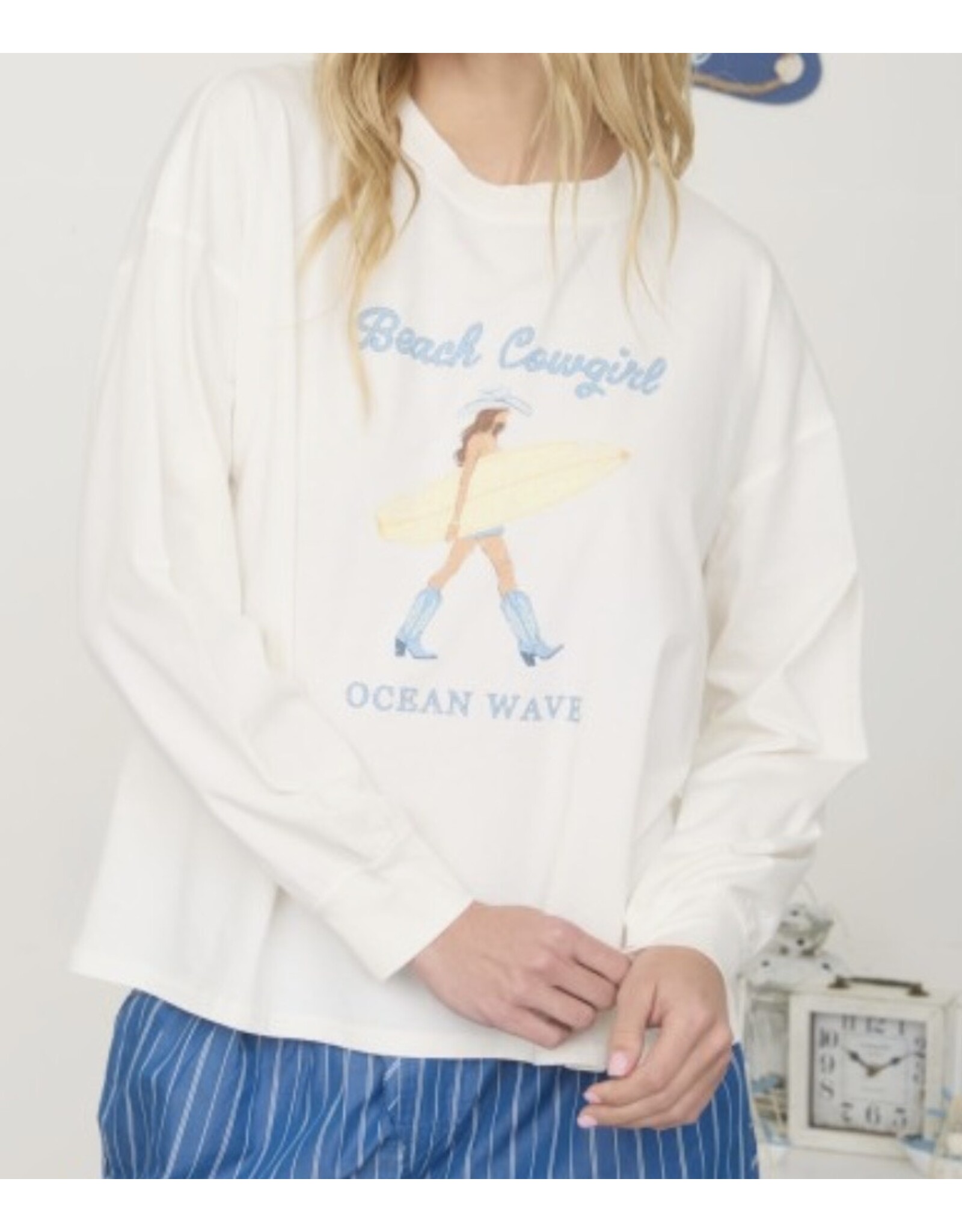 Beach Cowgirl Long Slv Top