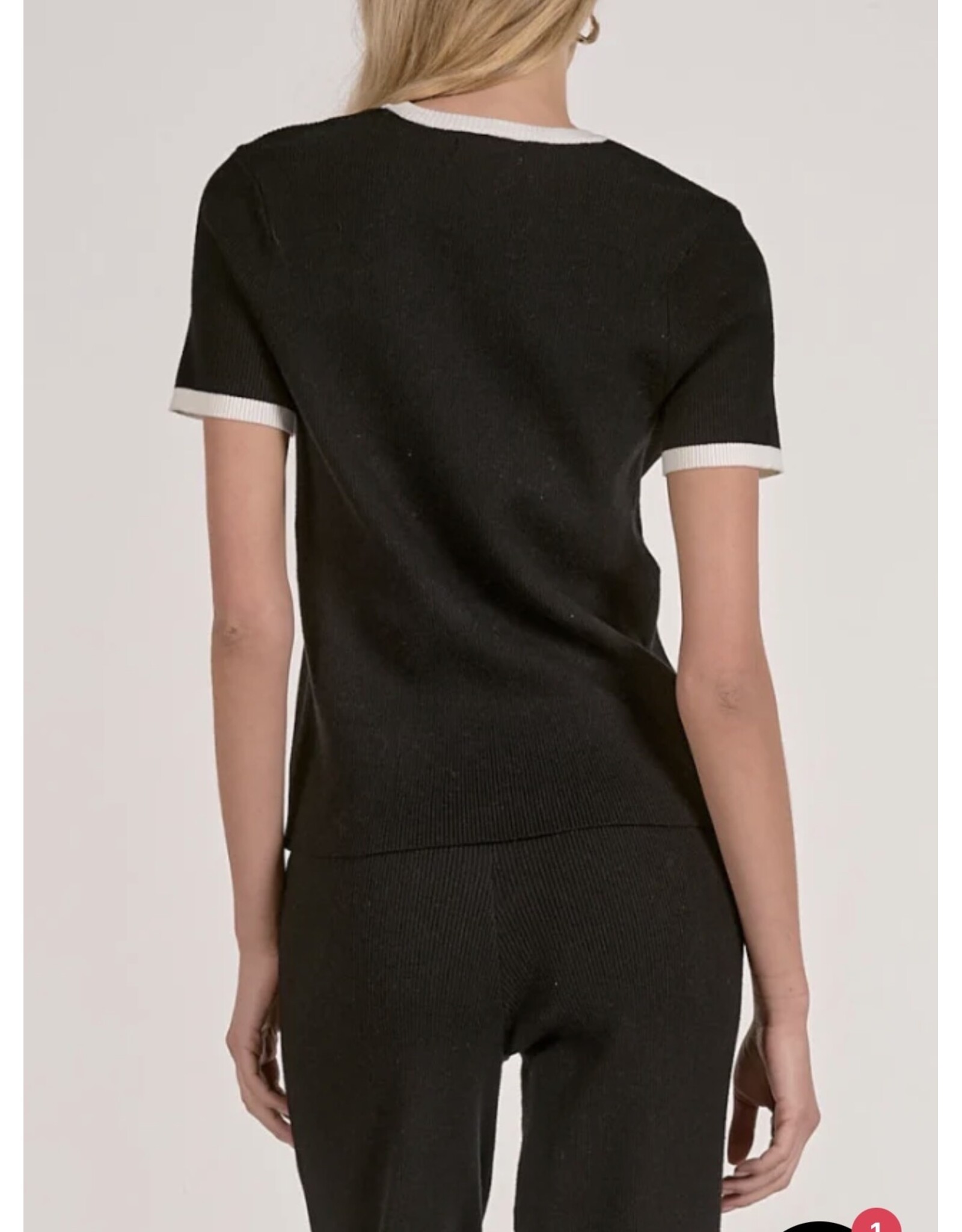 Elan Elan Two Tone Crewneck