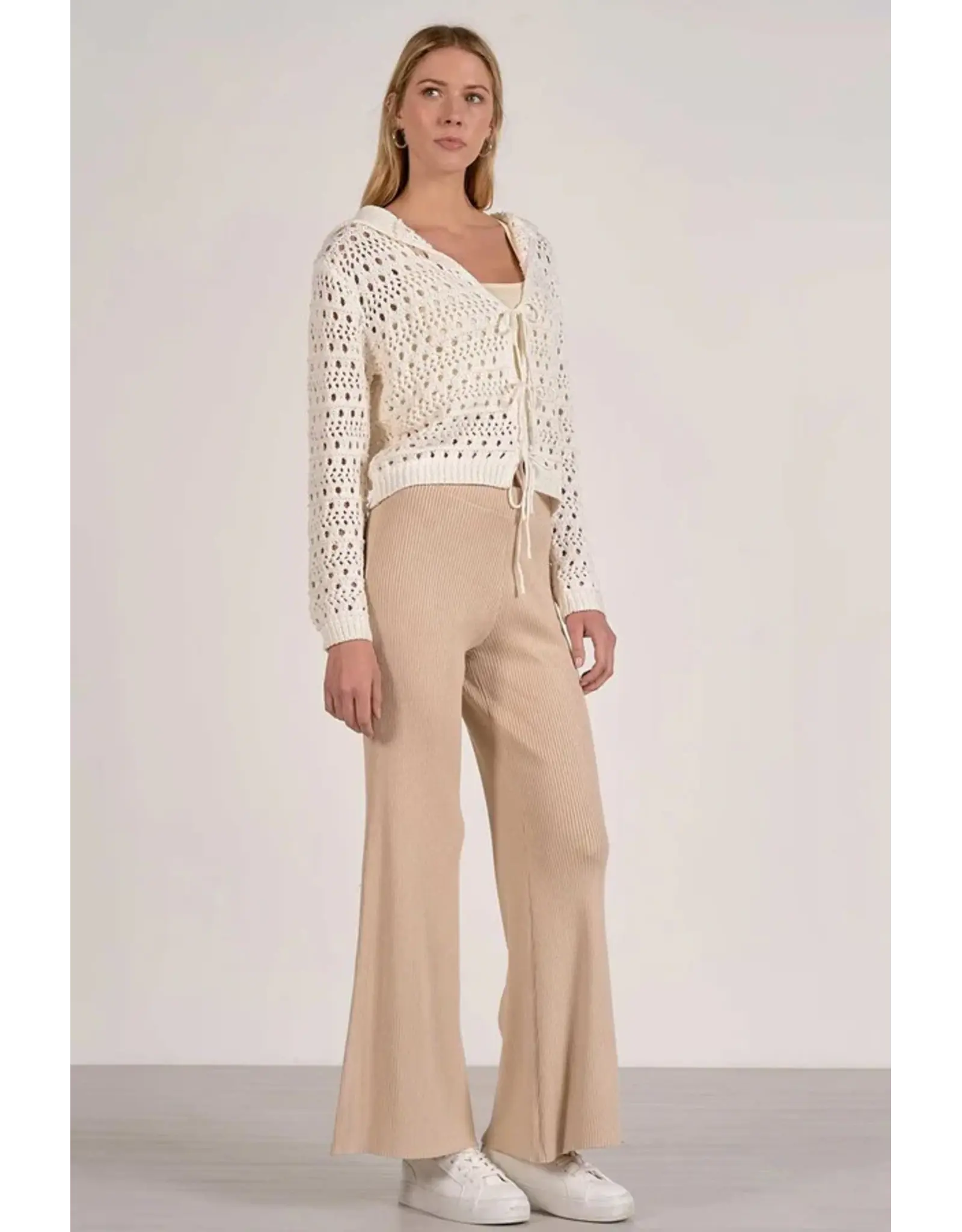 Elan Elan Flyaway Open Knit Cardigan