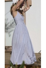 Navy Stripe Corset Detail Dress