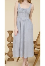 Navy Stripe Corset Detail Dress