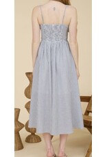 Navy Stripe Corset Detail Dress