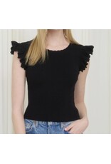 Ruffle Sleeve Knit Top