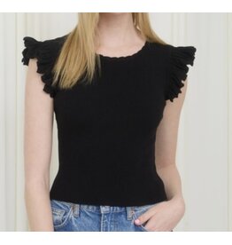 Ruffle Sleeve Knit Top