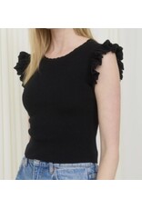Ruffle Sleeve Knit Top