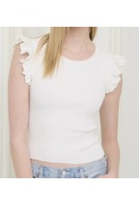 Ruffle Sleeve Knit Top