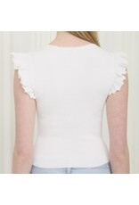 Ruffle Sleeve Knit Top