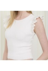 Ruffle Sleeve Knit Top
