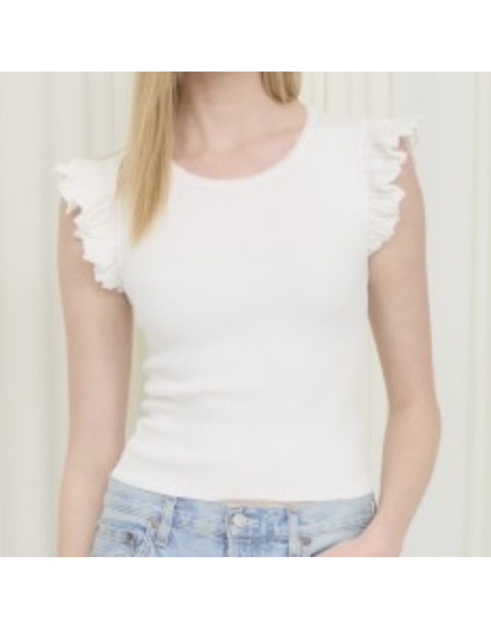 Ruffle Sleeve Knit Top