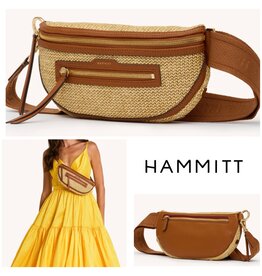 Hammitt Charles Crossbody Cocoa Raffia/Gold