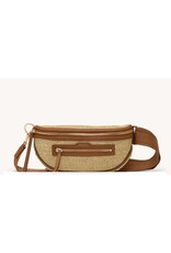 Hammitt Charles Crossbody Cocoa Raffia/Gold
