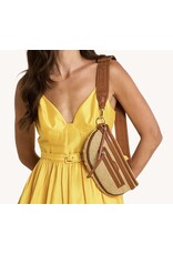 Hammitt Charles Crossbody Cocoa Raffia/Gold