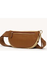 Hammitt Charles Crossbody Cocoa Raffia/Gold
