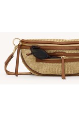 Hammitt Charles Crossbody Cocoa Raffia/Gold
