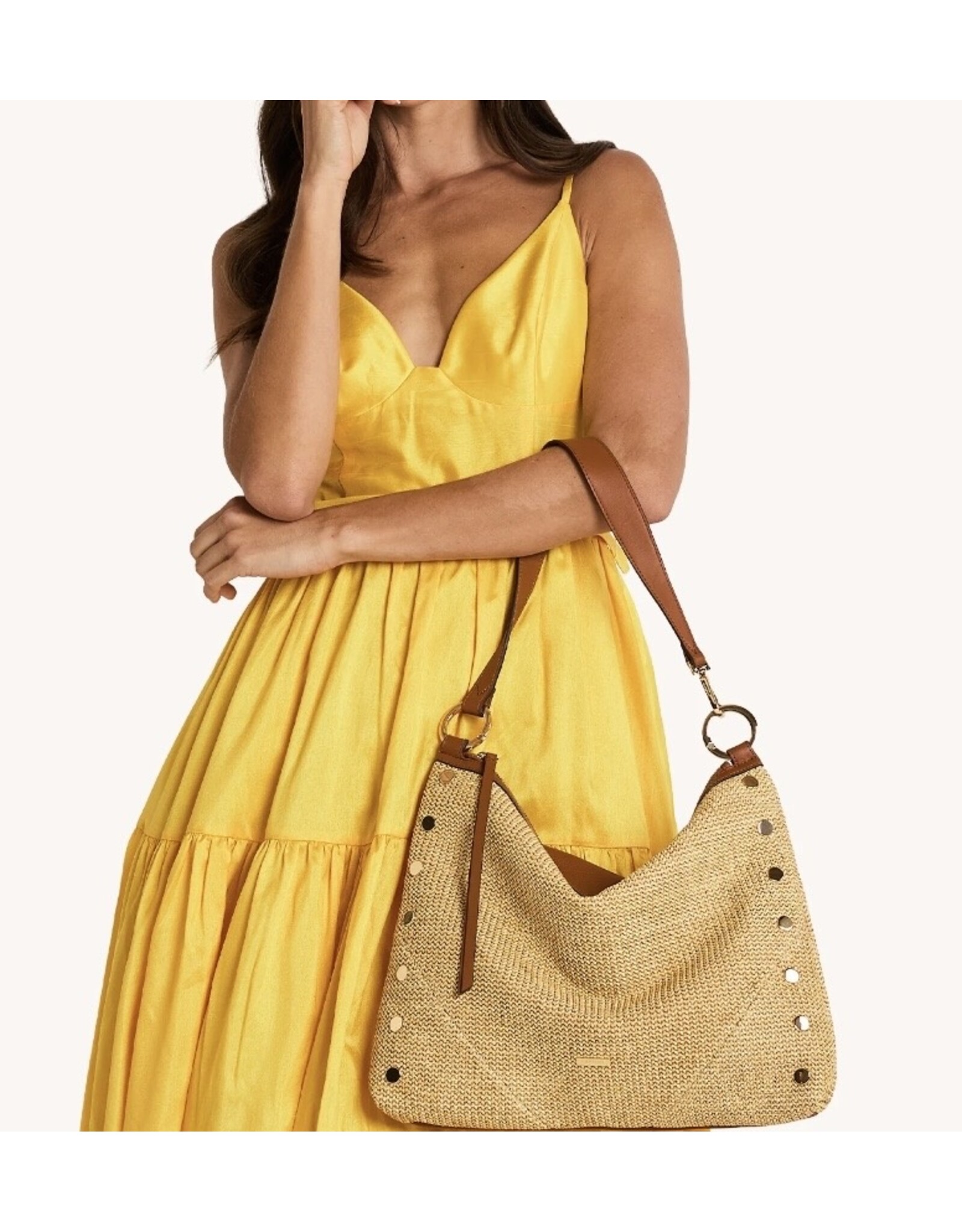 Hammitt Kyle Cocoa Raffia/Gold