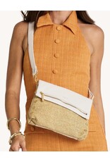 Hammitt VIP Calla Lily White Raffia/Brushed Gold Hammered