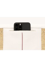 Hammitt VIP Calla Lily White Raffia/Brushed Gold Hammered