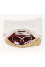 Hammitt VIP Calla Lily White Raffia/Brushed Gold Hammered