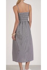 Elan Elan Jamie Midi Black Seersucker Dress