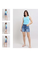 Judy Blue JB HW 2 button mid length dad shorts