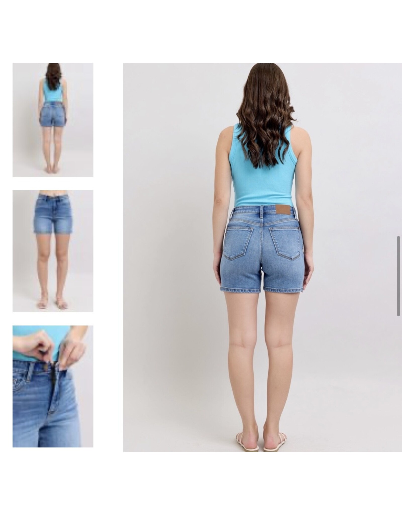 Judy Blue JB HW 2 button mid length dad shorts