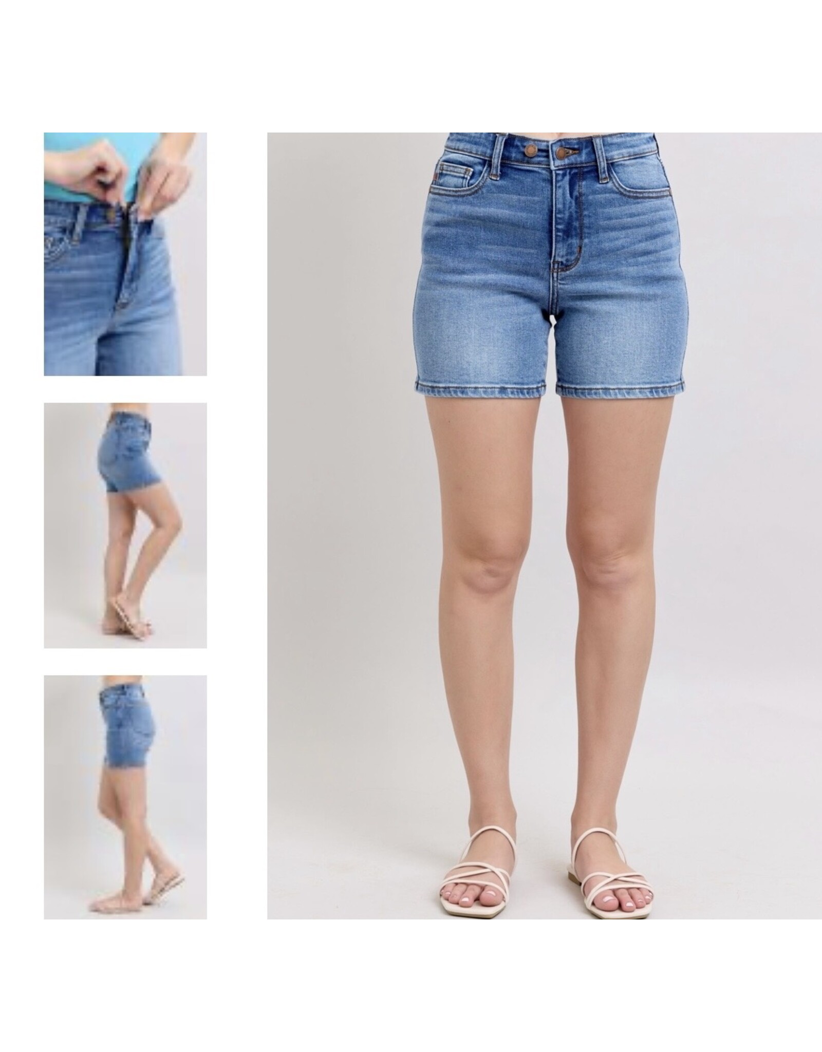 Judy Blue JB HW 2 button mid length dad shorts