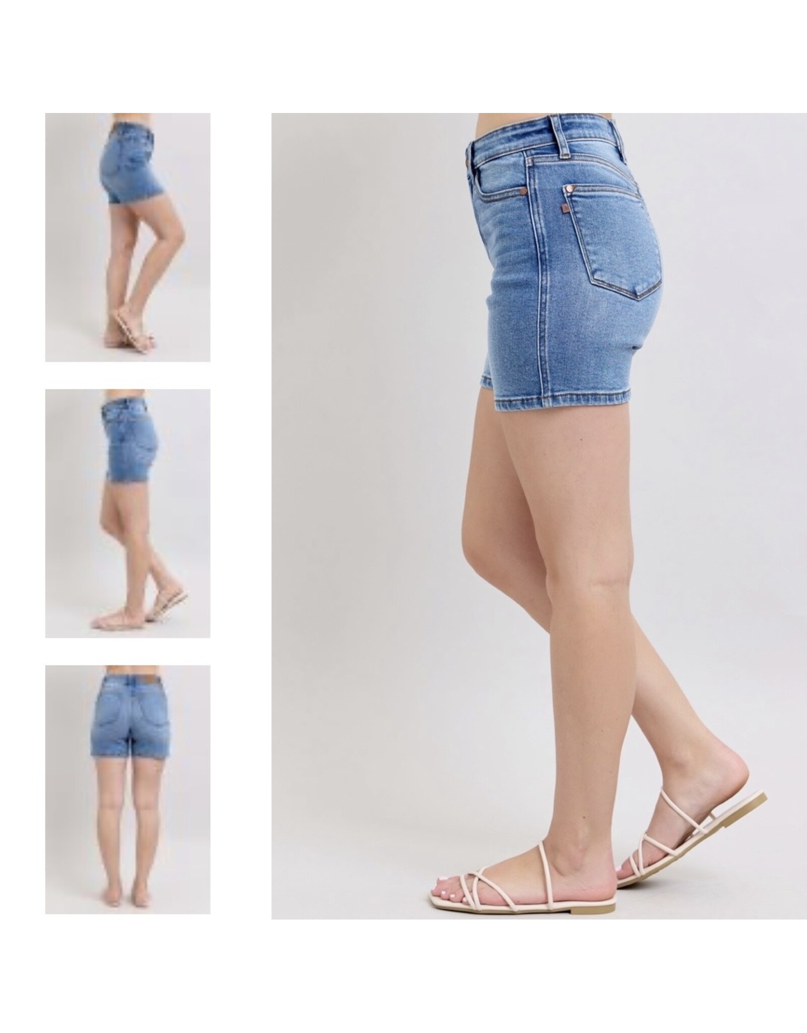 Judy Blue JB HW 2 button mid length dad shorts