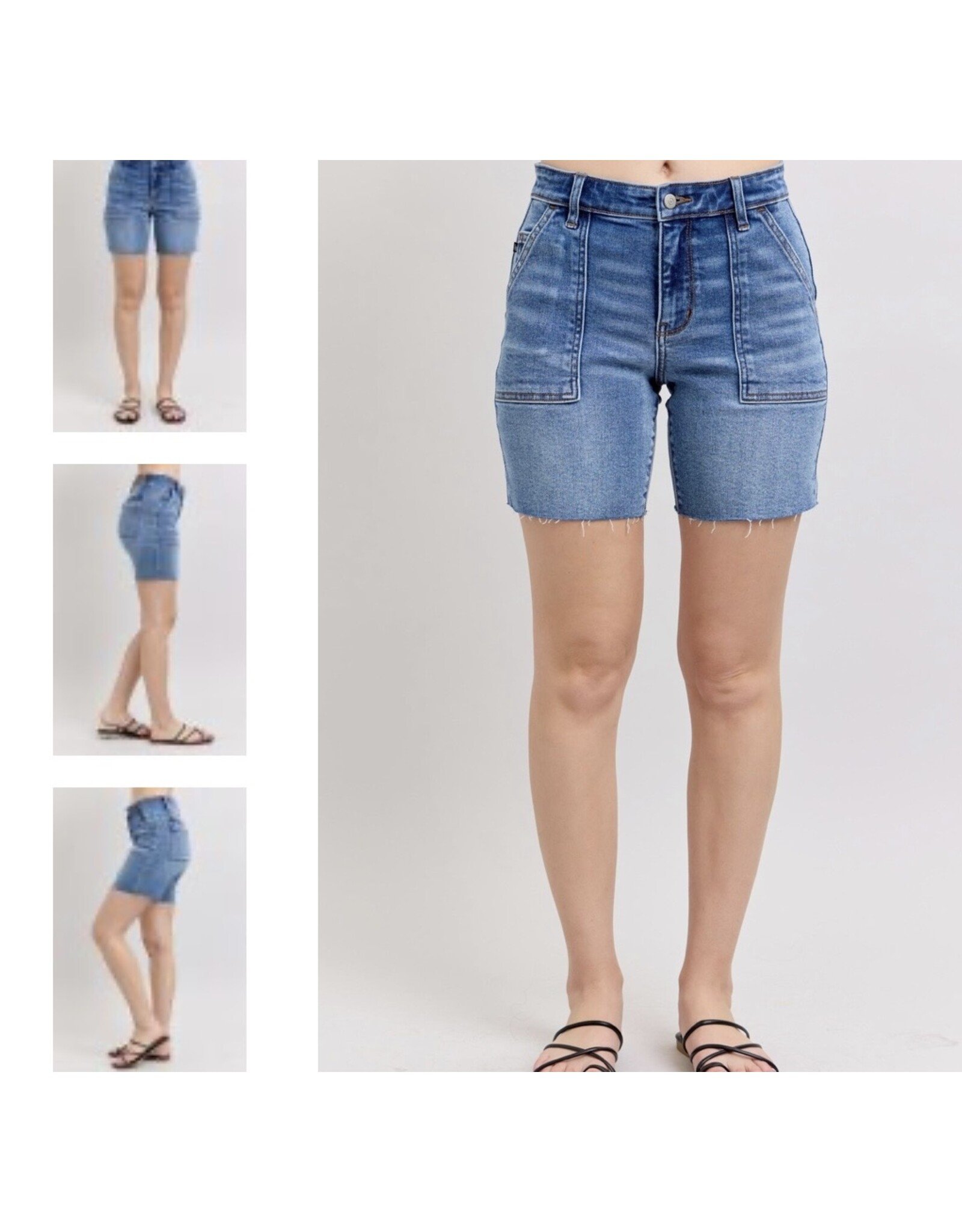 Judy Blue JB MR Bermudas w/ Back Flap Pockets