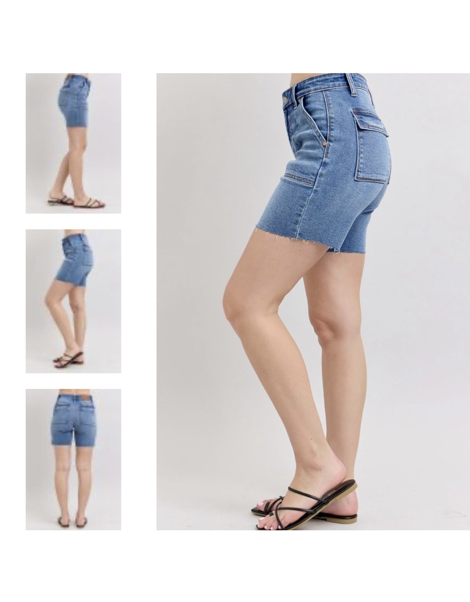 Judy Blue JB MR Bermudas w/ Back Flap Pockets