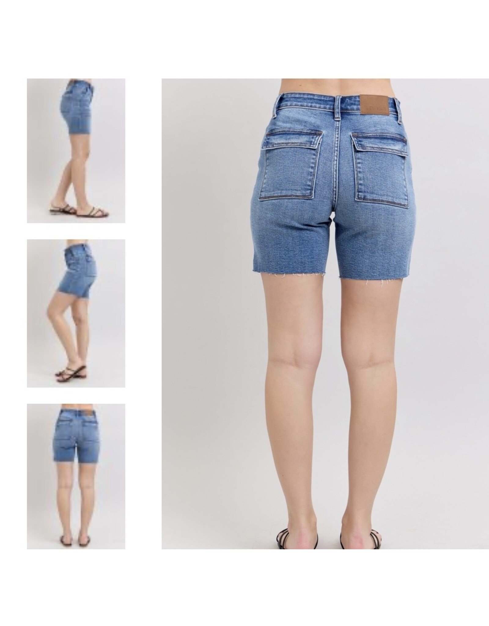 Judy Blue JB MR Bermudas w/ Back Flap Pockets