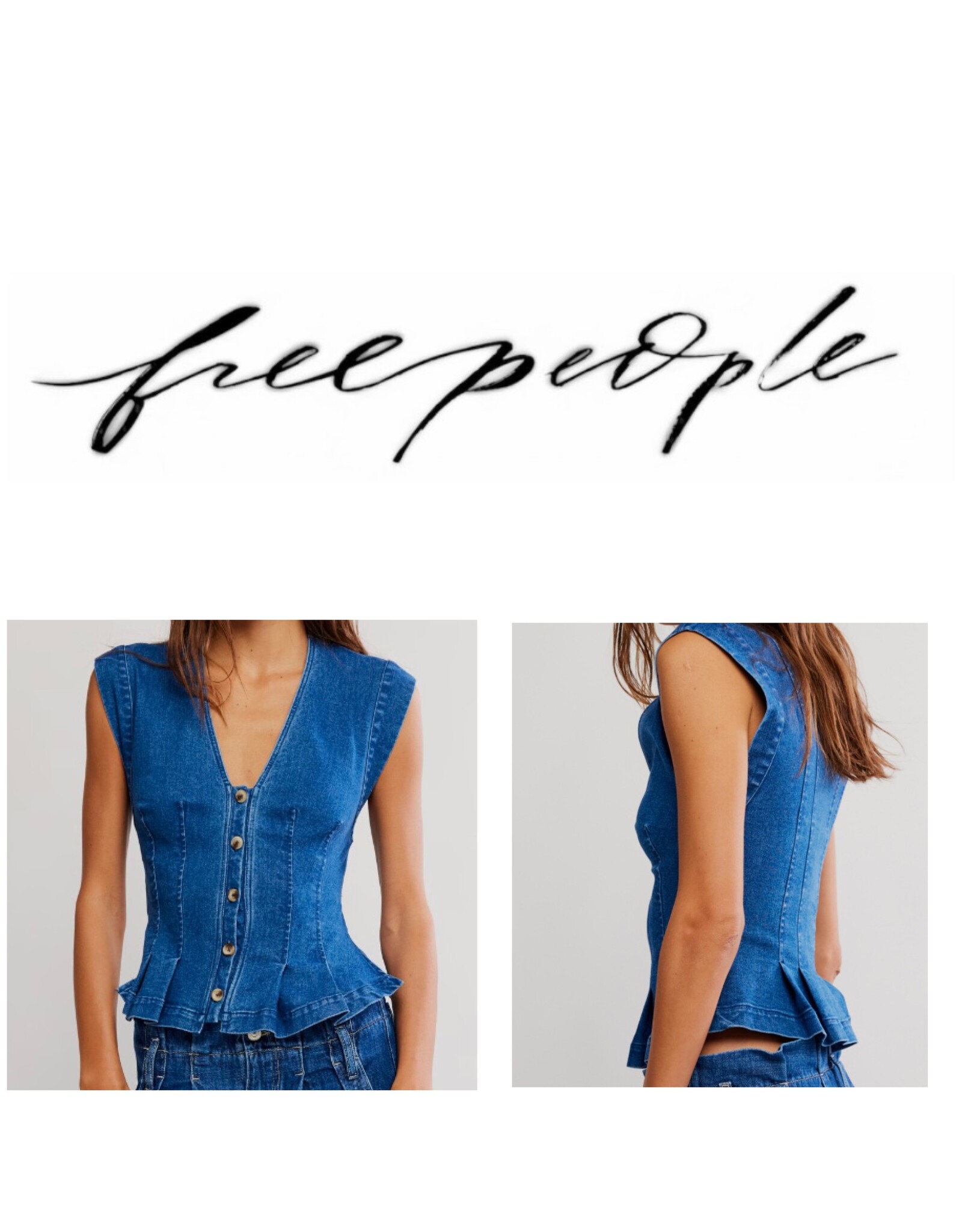 free people FP Dylan Denim Vest