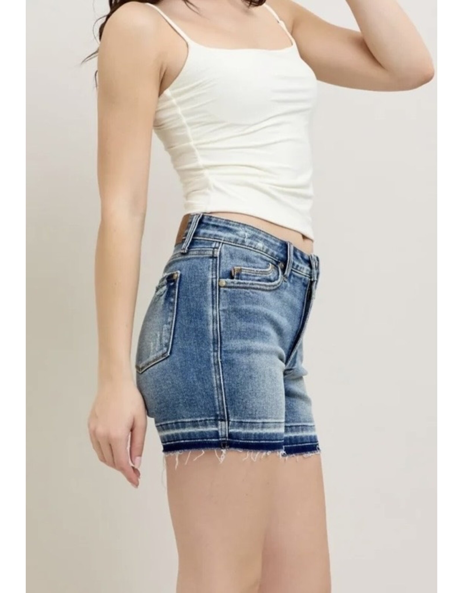 Judy Blue JB MR Tummy Control Release Hem shorts