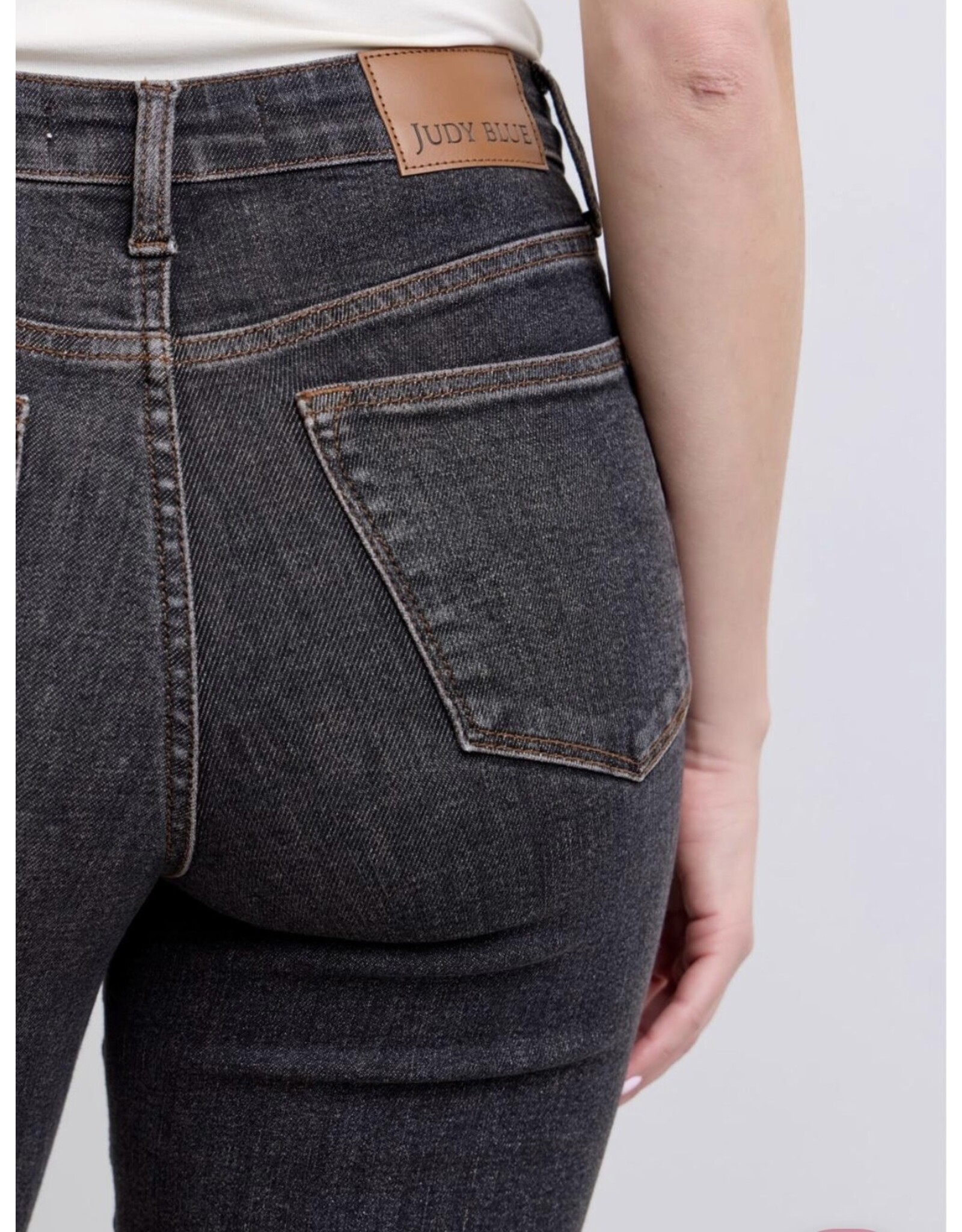 Judy Blue JB MR Tummy Control Black Slim Jeans