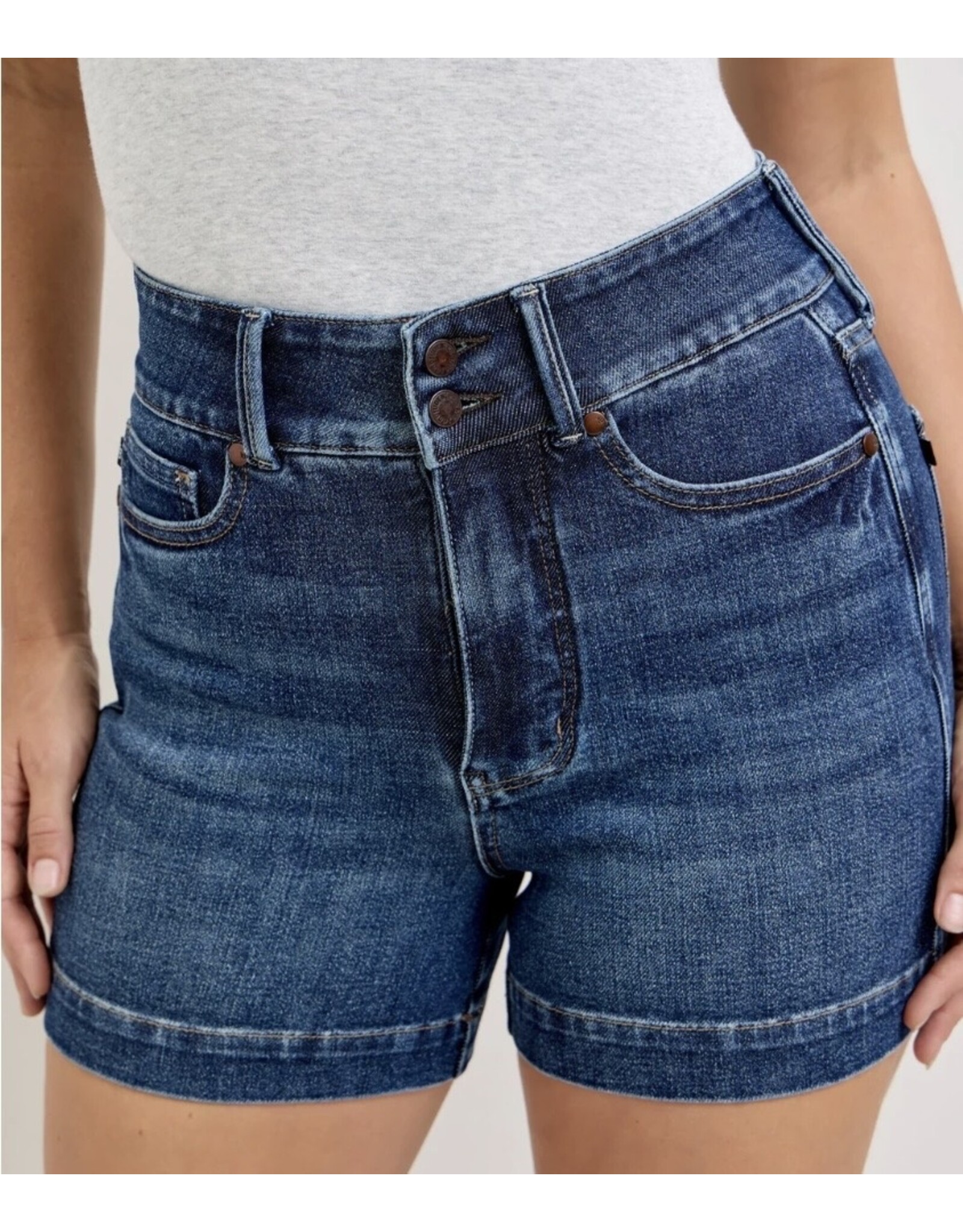 Judy Blue JB HW Tummy Control Dark Slim Short