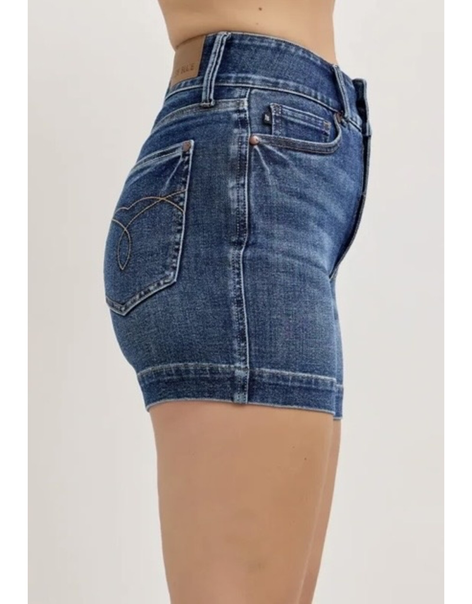 Judy Blue JB HW Tummy Control Dark Slim Short