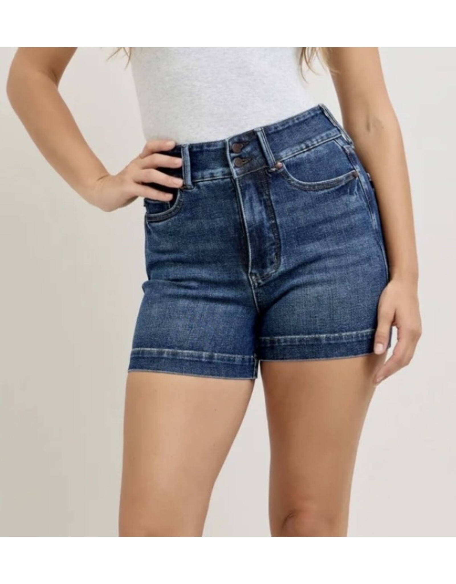 Judy Blue JB HW Tummy Control Dark Slim Short