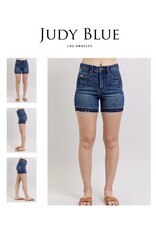 Judy Blue JB HW Tummy Control Dark Destroy Release Hem Short