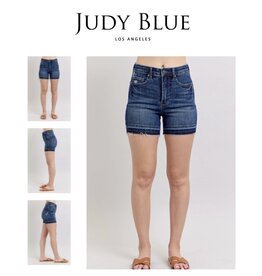 Judy Blue JB HW Tummy Control Dark Destroy Release Hem Short
