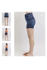 Judy Blue JB HW Tummy Control Dark Destroy Release Hem Short