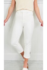 Judy Blue JB HW Tummy Control White Capri Jeans
