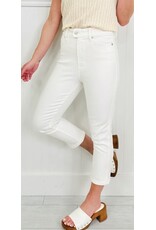 Judy Blue JB HW Tummy Control White Capri Jeans