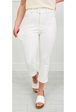 Judy Blue JB HW Tummy Control White Capri Jeans